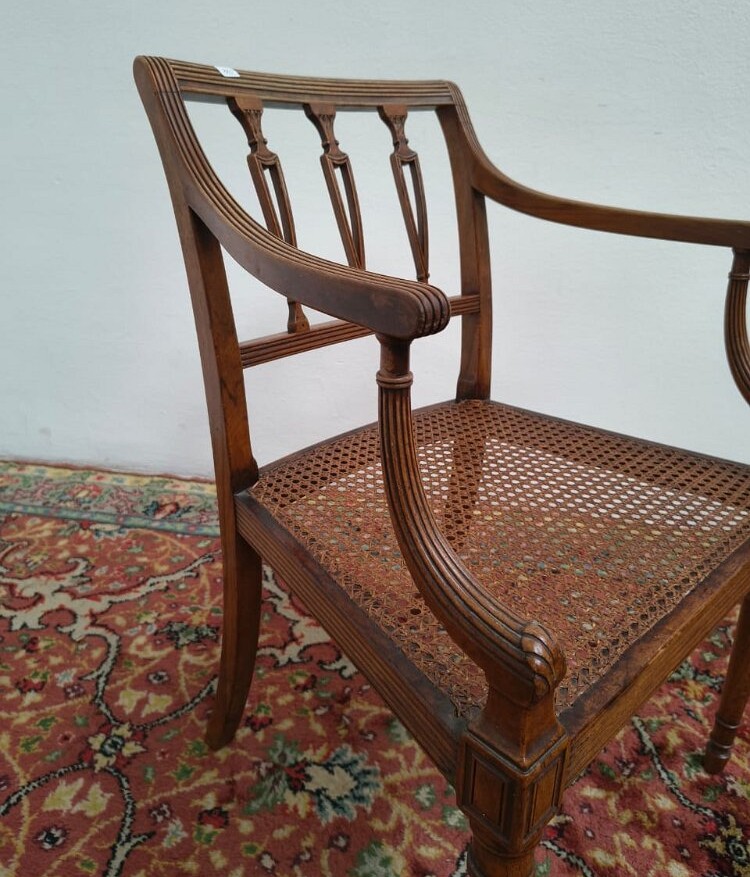 SILLON UN CUERPO ESTILO INGLES CON ASIENTO DE ESTERILLA VEGETAL. COD: 100005 - Image 5