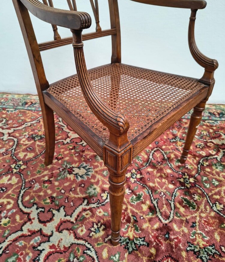 SILLON UN CUERPO ESTILO INGLES CON ASIENTO DE ESTERILLA VEGETAL. COD: 100005 - Image 6