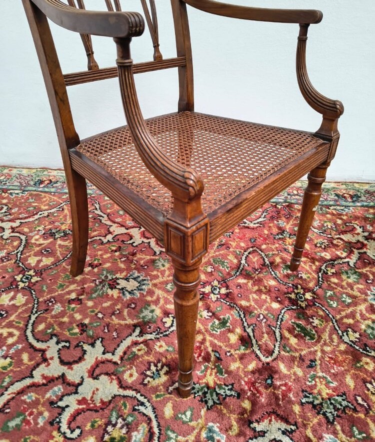 SILLON UN CUERPO ESTILO INGLES CON ASIENTO DE ESTERILLA VEGETAL. COD: 100005 - Image 8