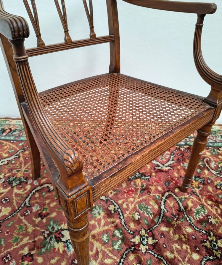 SILLON UN CUERPO ESTILO INGLES CON ASIENTO DE ESTERILLA VEGETAL. COD: 100005 - Image 10