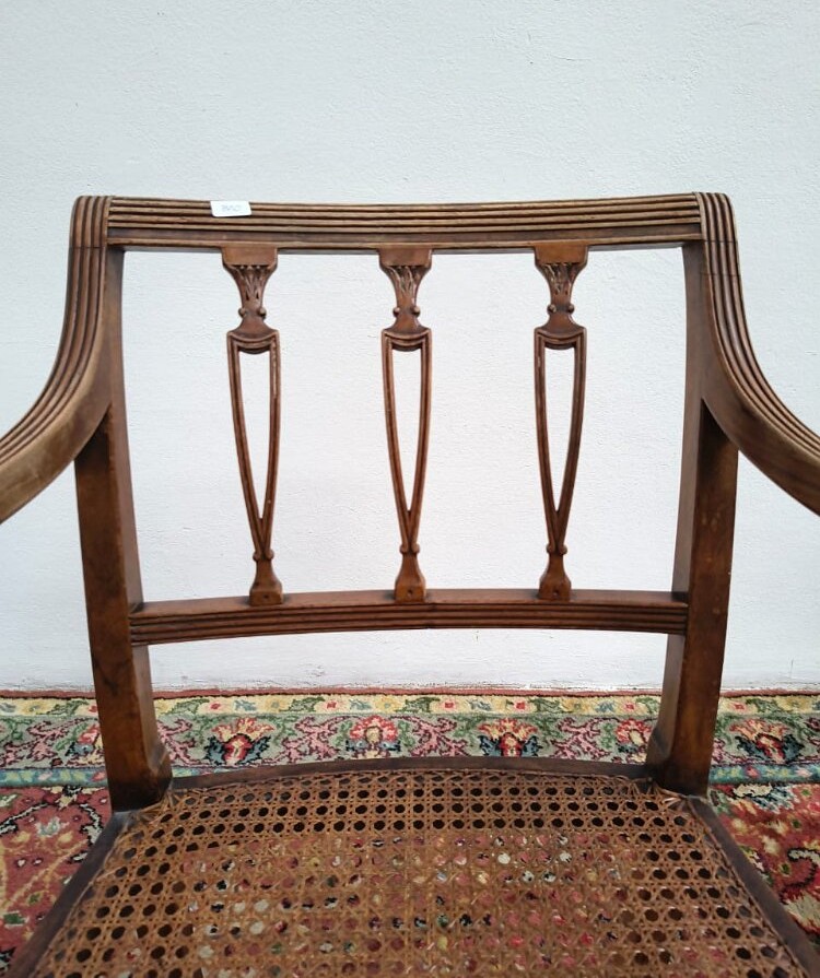 SILLON UN CUERPO ESTILO INGLES CON ASIENTO DE ESTERILLA VEGETAL. COD: 100005 - Image 11