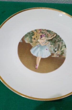 PLATO PORCELANA VERBANO CON ESCENA DE BAILARINA DE DEGAS EDICION LIMITADA. COD: 100213