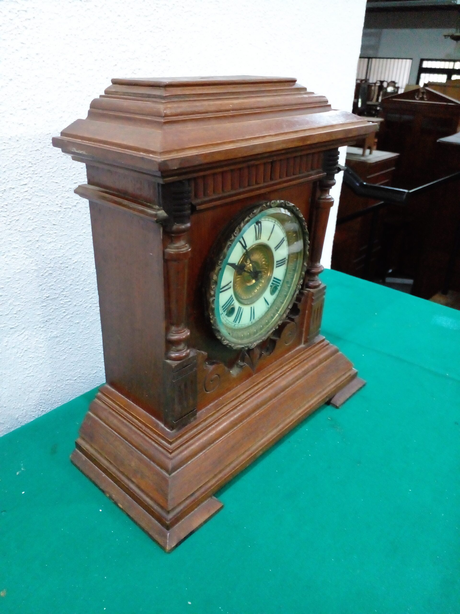 RELOJ DE MESA ANTIGUO MARCA ANSONIA & CO NEW YORK CON SONERIA. COD: 97801 - Image 4
