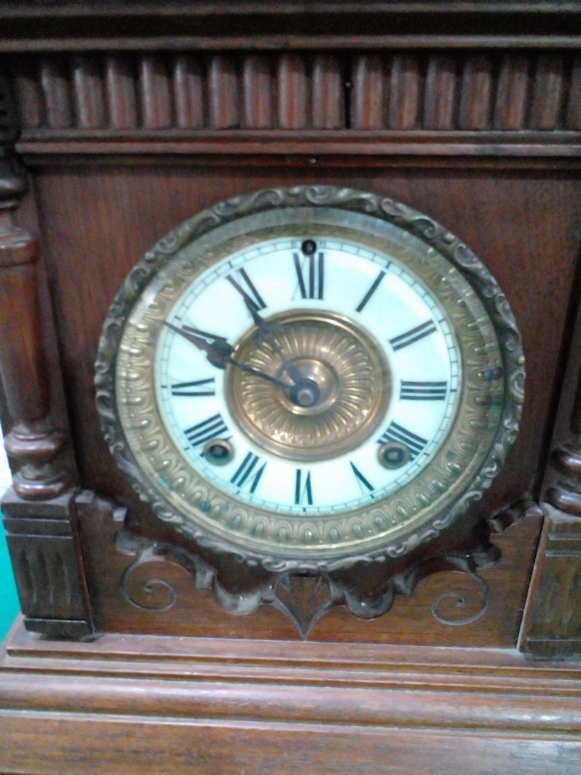 RELOJ DE MESA ANTIGUO MARCA ANSONIA & CO NEW YORK CON SONERIA. COD: 97801 - Image 6