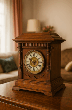 RELOJ DE MESA ANTIGUO MARCA ANSONIA & CO NEW YORK CON SONERIA. COD: 97801
