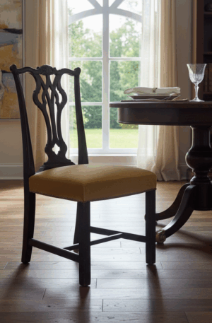 SILLA DE COMEDOR ESTILO INGLES CHIPPENDALE REMINISCENCIA ORIENTAL OFERTA. COD: 95101