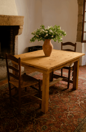 MESA DE CAMPO IDEAL COCINA COMEDOR EN PINOTEA ANTIGUA. COD: 101002