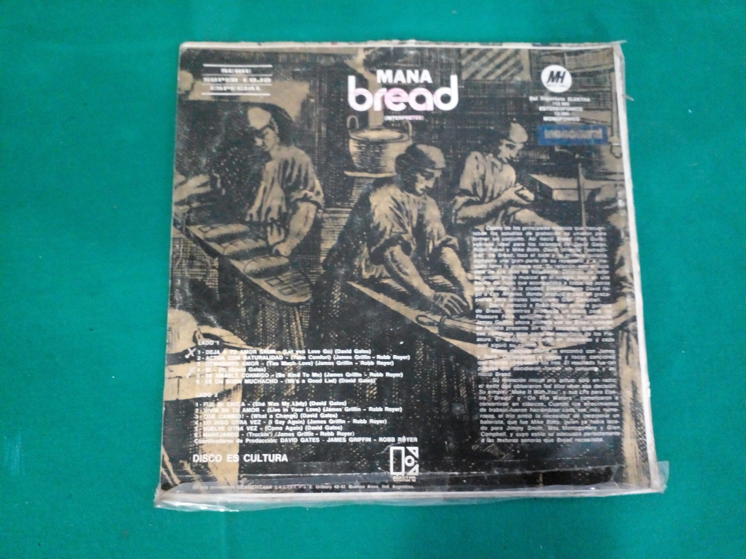 DISCO VINILO LP VINTAGE ARTISTA BREAD, TITULO MANÁ. COD 003 - Image 4