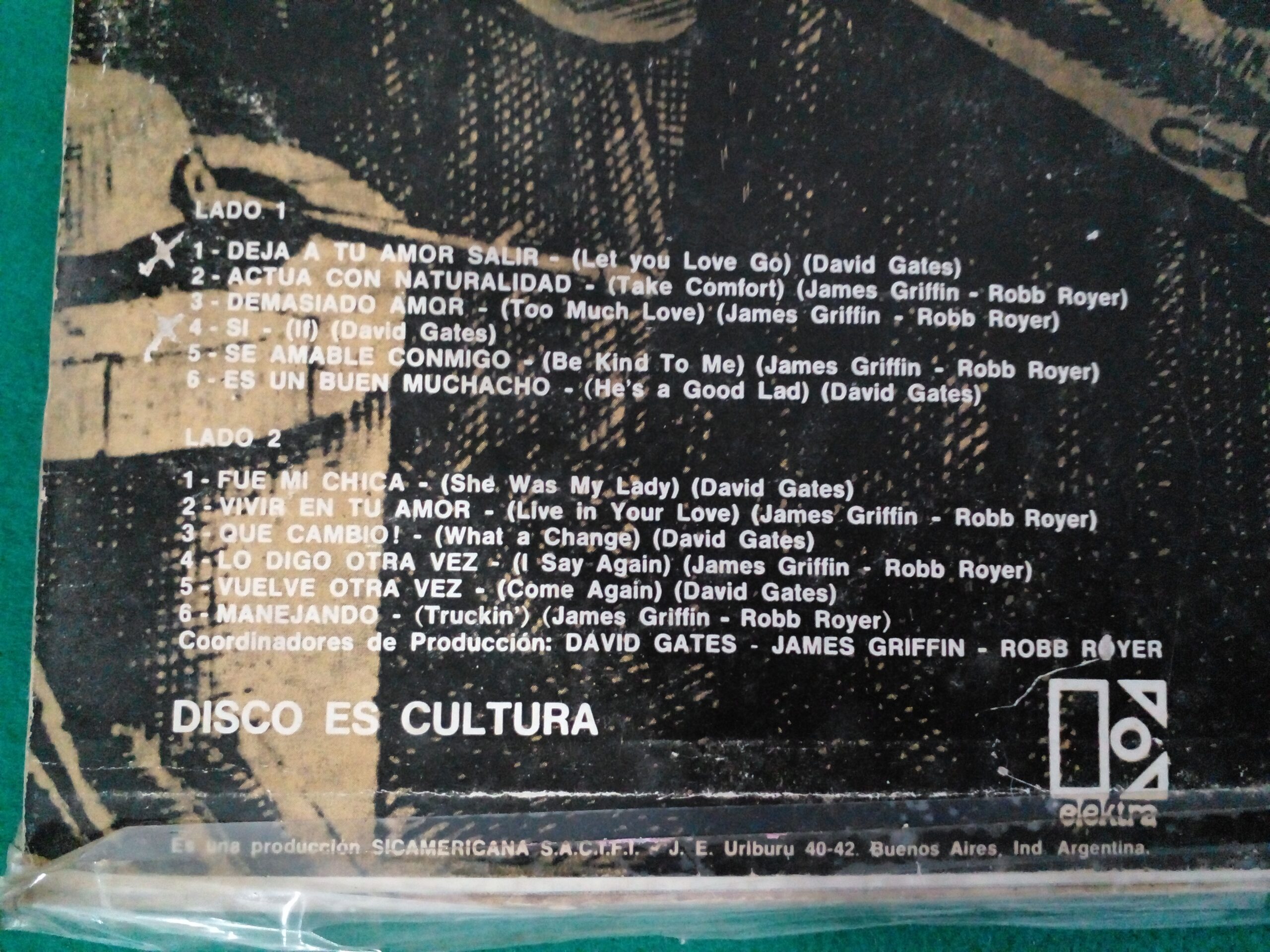 DISCO VINILO LP VINTAGE ARTISTA BREAD, TITULO MANÁ. COD 003 - Image 5