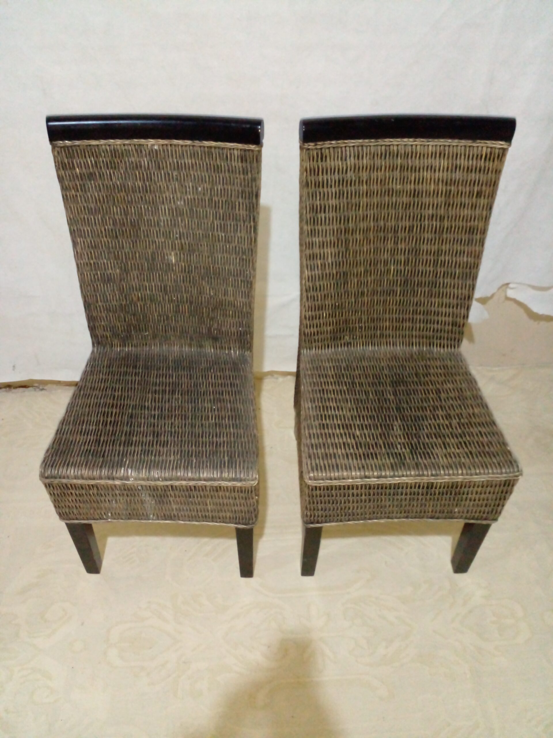 SILLA DE RATTAN DE INDONESIA , SILLAS ESTILO PARSON RATTAN Y MADERA LUSTRADA. COD: 103306 - Image 4