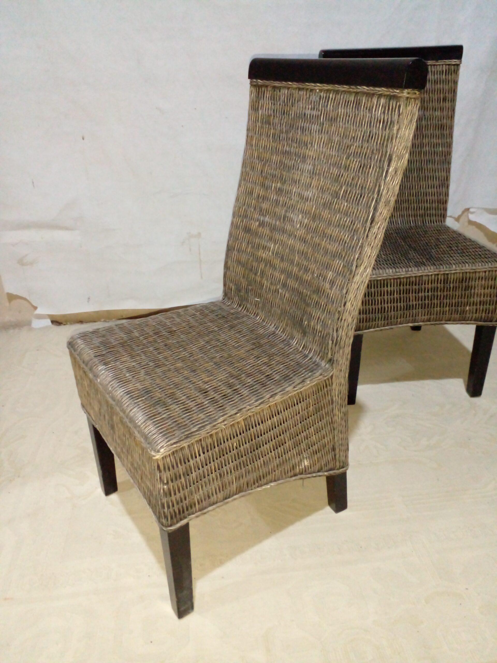 SILLA DE RATTAN DE INDONESIA , SILLAS ESTILO PARSON RATTAN Y MADERA LUSTRADA. COD: 103306 - Image 7