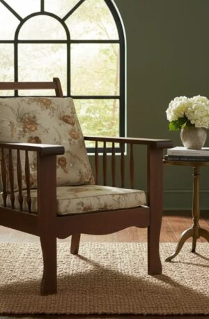 SILLON DE ROBLE ANTIGUO RECLINABLE ESTILO COUNTRY INGLES. COD 46904