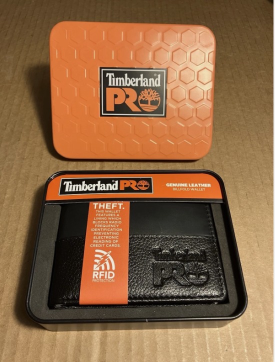 BILLETERA TIMBERLAND PRO CON PROTECCION RFID CUERO LEGITIMO NEGRO - Image 4