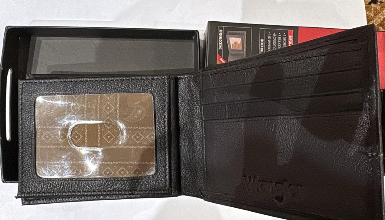 BILLETERA WRANGLER DE CUERO NEGRO CON PESPUNTE. PROTECCION RFID. COD: WR14 - Image 4