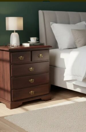 MESA DE LUZ ESTILO INGLES PETIT MUEBLE 5 CAJONES. COD: 103301