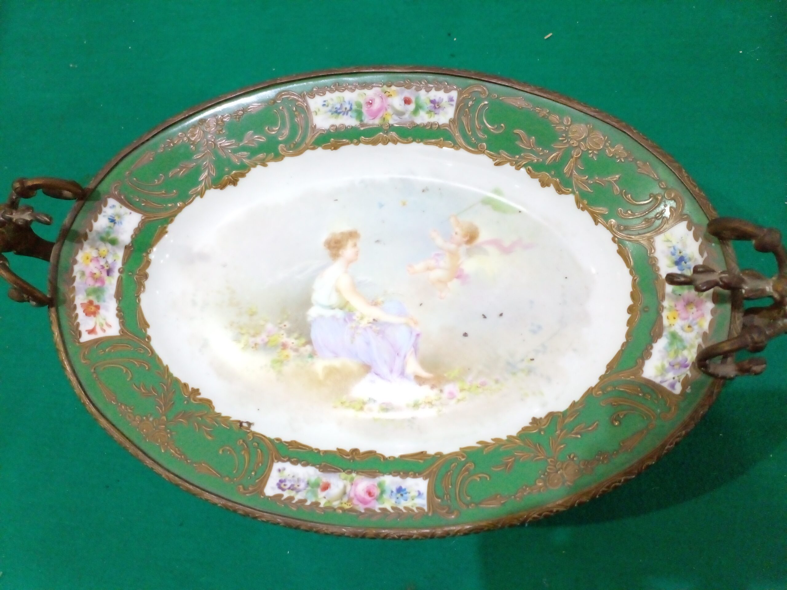 CENTRO DE MESA PORCELANA DE SEVRES CON MONTURA DE BRONCE. COD: 104601 - Image 5