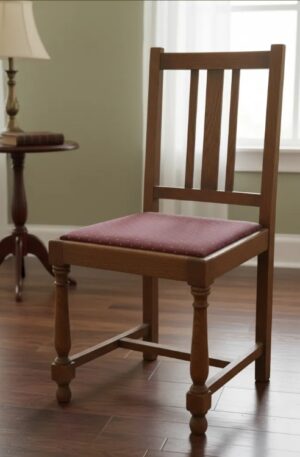 SILLA DE ROBLE ESTILO COLONIAL INGLES IDEAL MUEBLES DE COMEDOR. COD: 81814