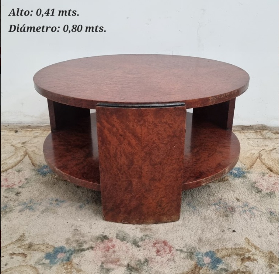 MESA RATONA ESTILO ART DECO AÑOS 50 EN RAIZ DE ABEDUL. COD: 103907 - Image 2