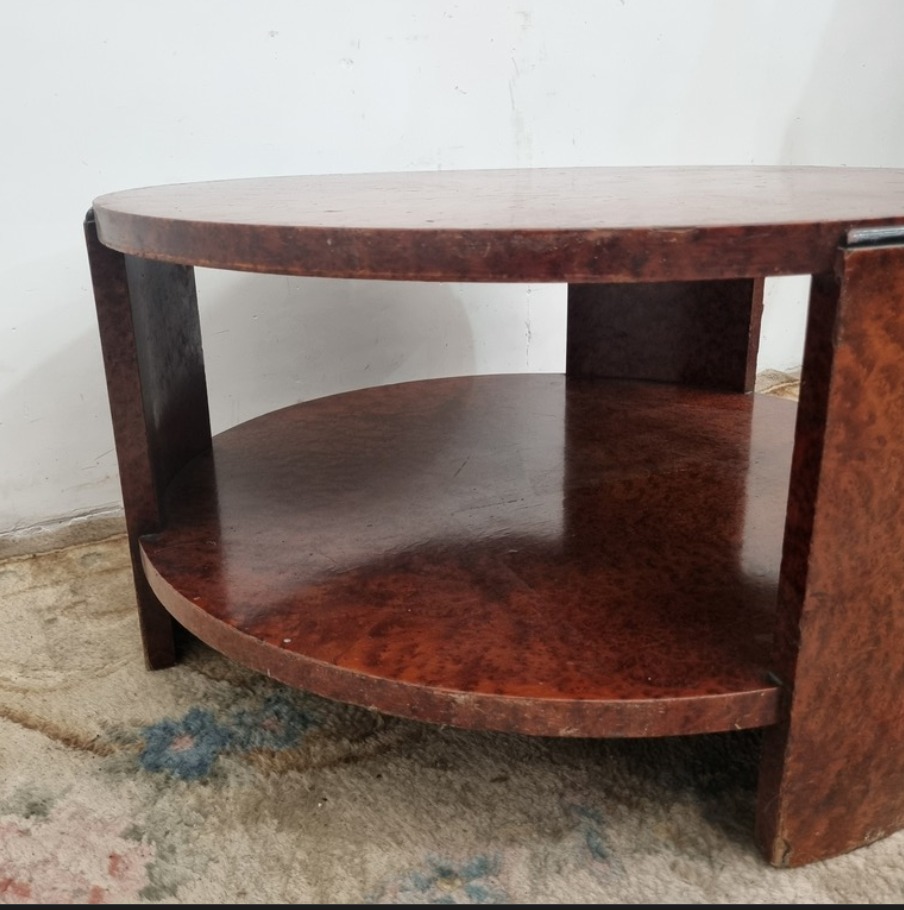 MESA RATONA ESTILO ART DECO AÑOS 50 EN RAIZ DE ABEDUL. COD: 103907 - Image 7