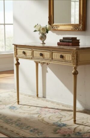 CONSOLA DE ARRIME FRANCES LUIS XVI CON MARMOL DRESSOIRE CON MARMOL. COD: 104306