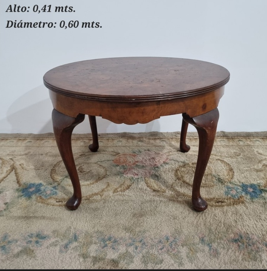 MESA DE SALA ANTIGUA ESTILO INGLES REINA ANA EN NOGAL. COD: 104702 - Image 3