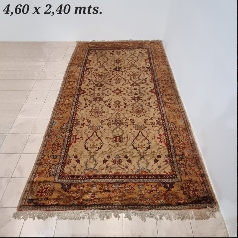 ALFOMBRA ANTIGUA DE LANA INDO - PERSA ANUDADA A MANO 4.60 X 2.40 MTS. COD: 105402 - Image 3
