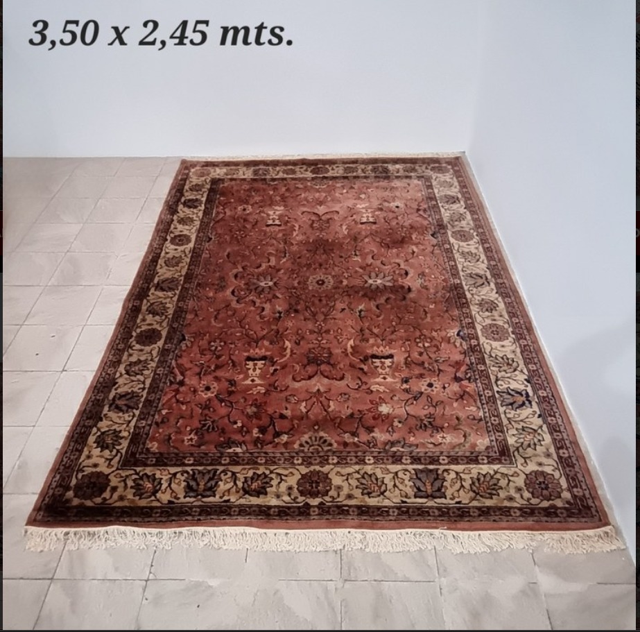 ALFOMBRA DE LANA ANTIGUA PERSA KASHAN / KERMAN 3.50 X 2.45 MTS. COD: 105404 - Image 3