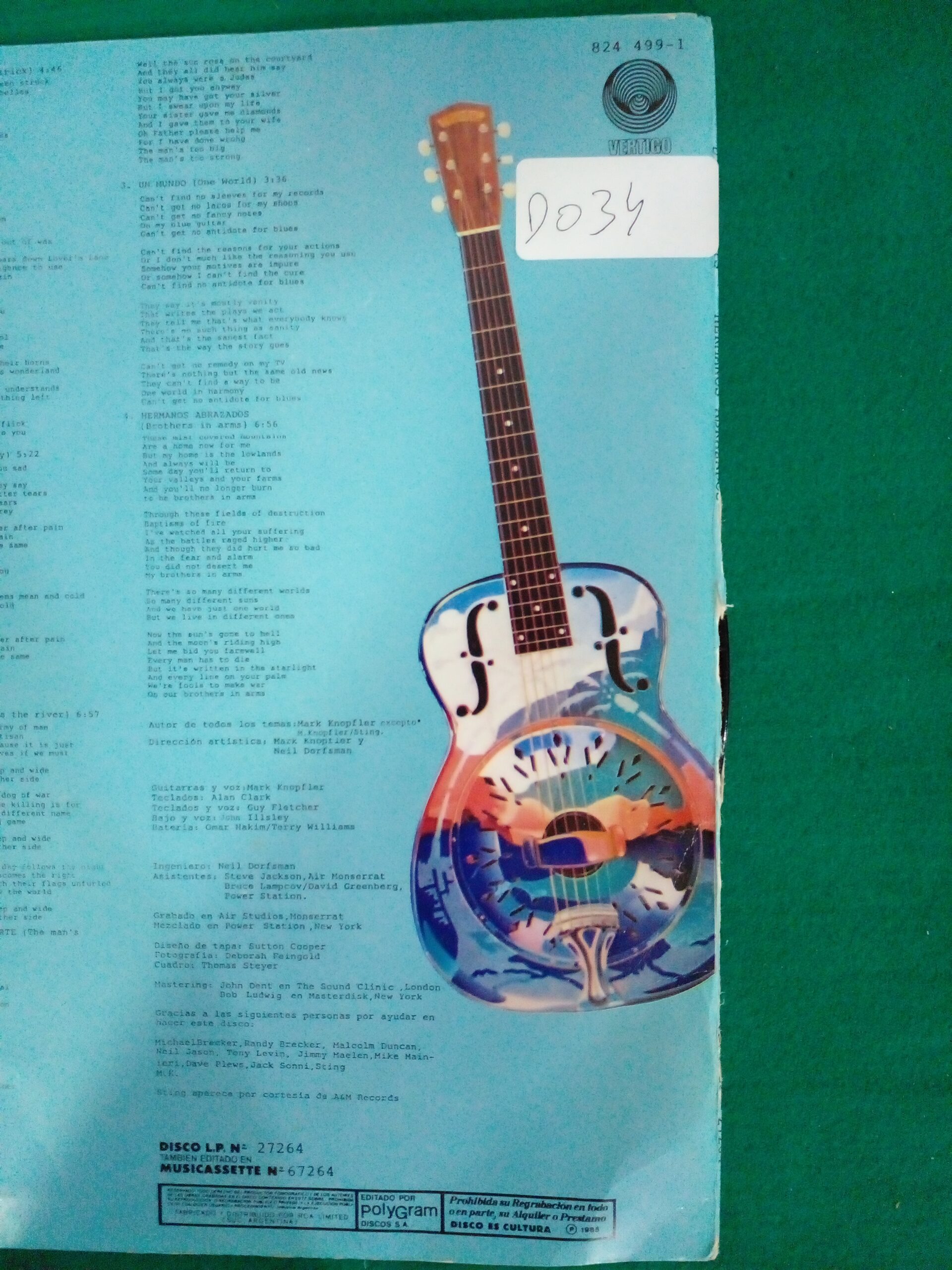 DISCO VINILO LP COLECCION DIRE STRAITS ALBUM BROTHERS IN ARMS - Image 7