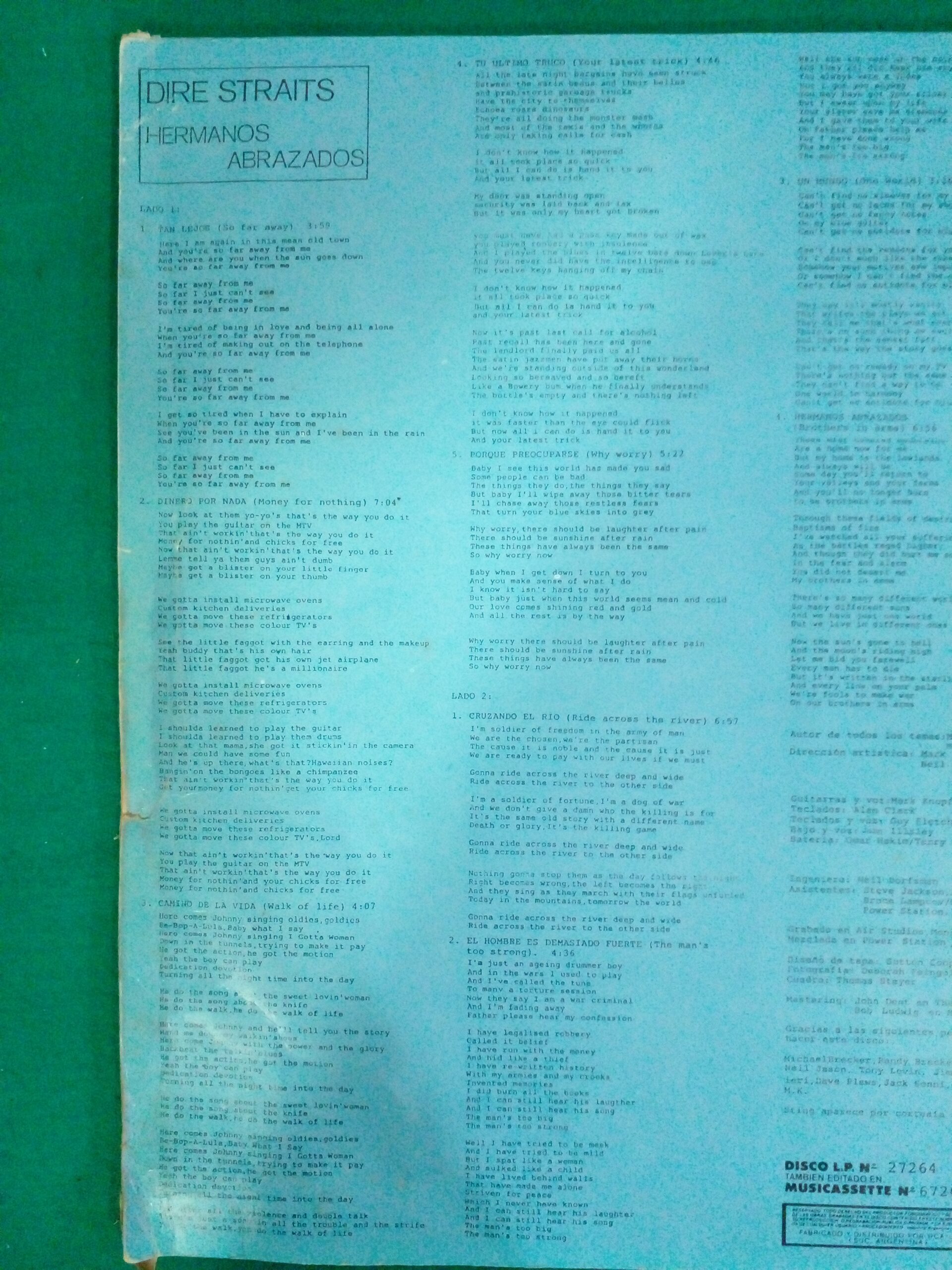 DISCO VINILO LP COLECCION DIRE STRAITS ALBUM BROTHERS IN ARMS - Image 6