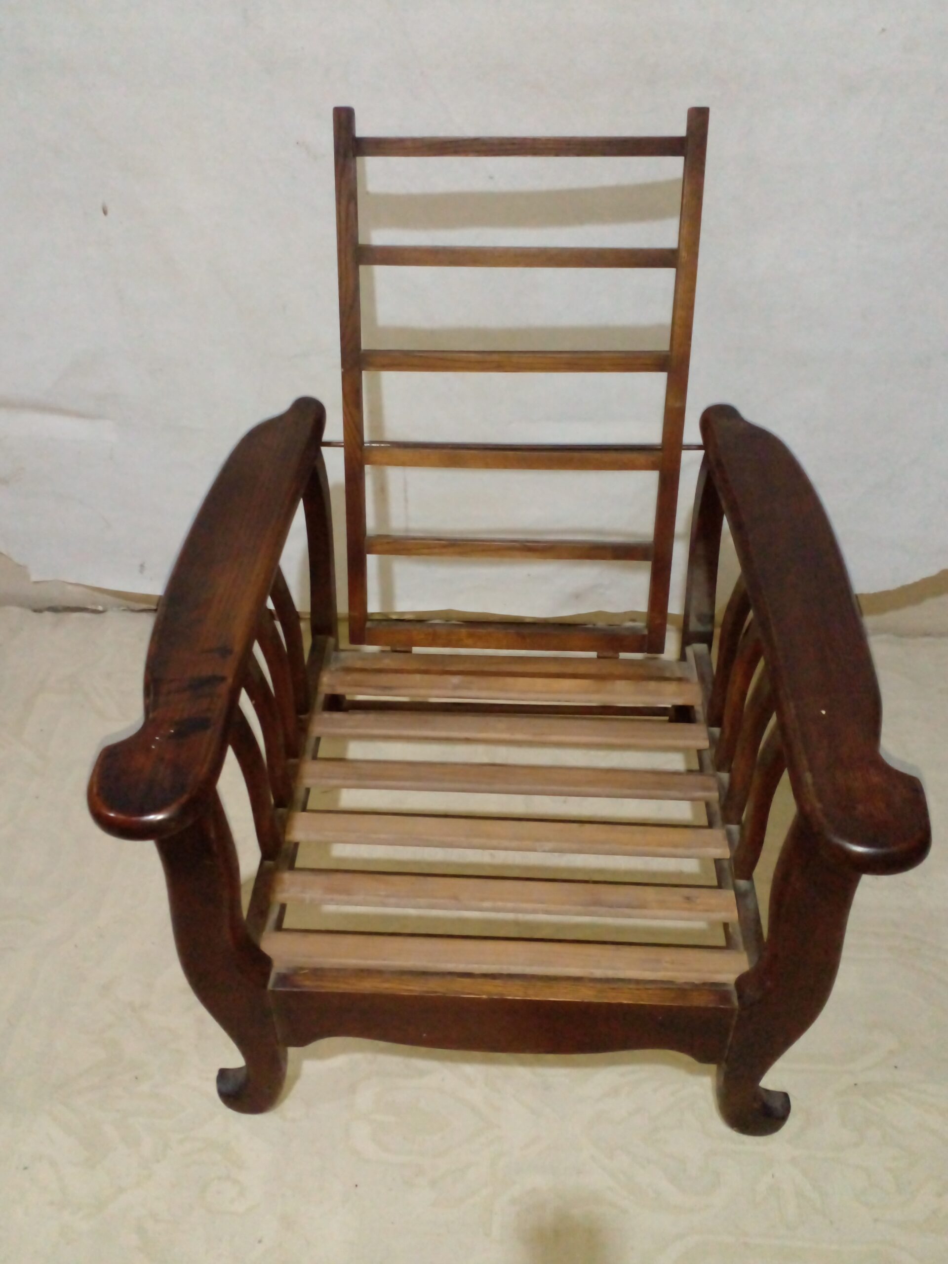 SILLON UN CUERPO RECLINABLE DE ROBLE ESTILO INGLES COUNTRY. COD: 104202 - Image 5