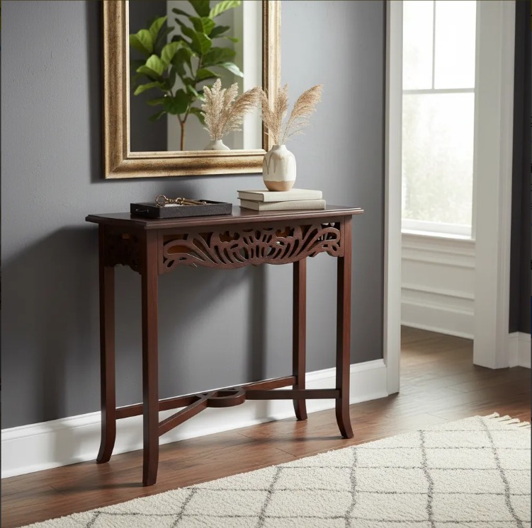 CONSOLA DE ARRIME DRESSOIRE MADERA CALADA. COD: 104916