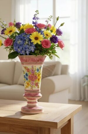 FLORERO VINTAGE CERAMICA ESMALTADA ITAIPAVA BRASIL. COD: 105701