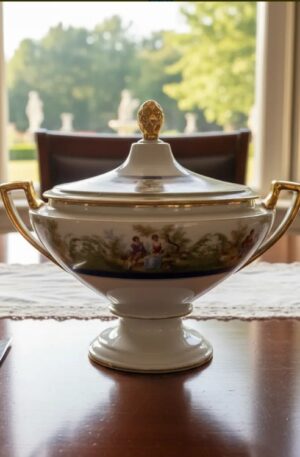 SOPERA ANTIGUA DE PORCELANA CHECA SCHLAGGENWALD (1890 - 1930). COD: 105722
