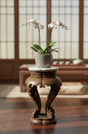 COLUMNA PEDESTAL ORIENTAL CON MARMOL. COD: 105905
