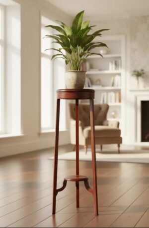 PEDESTAL COLUMNA ANTIGUA ESTILO INGLES EN CEDRO. COD: 106515