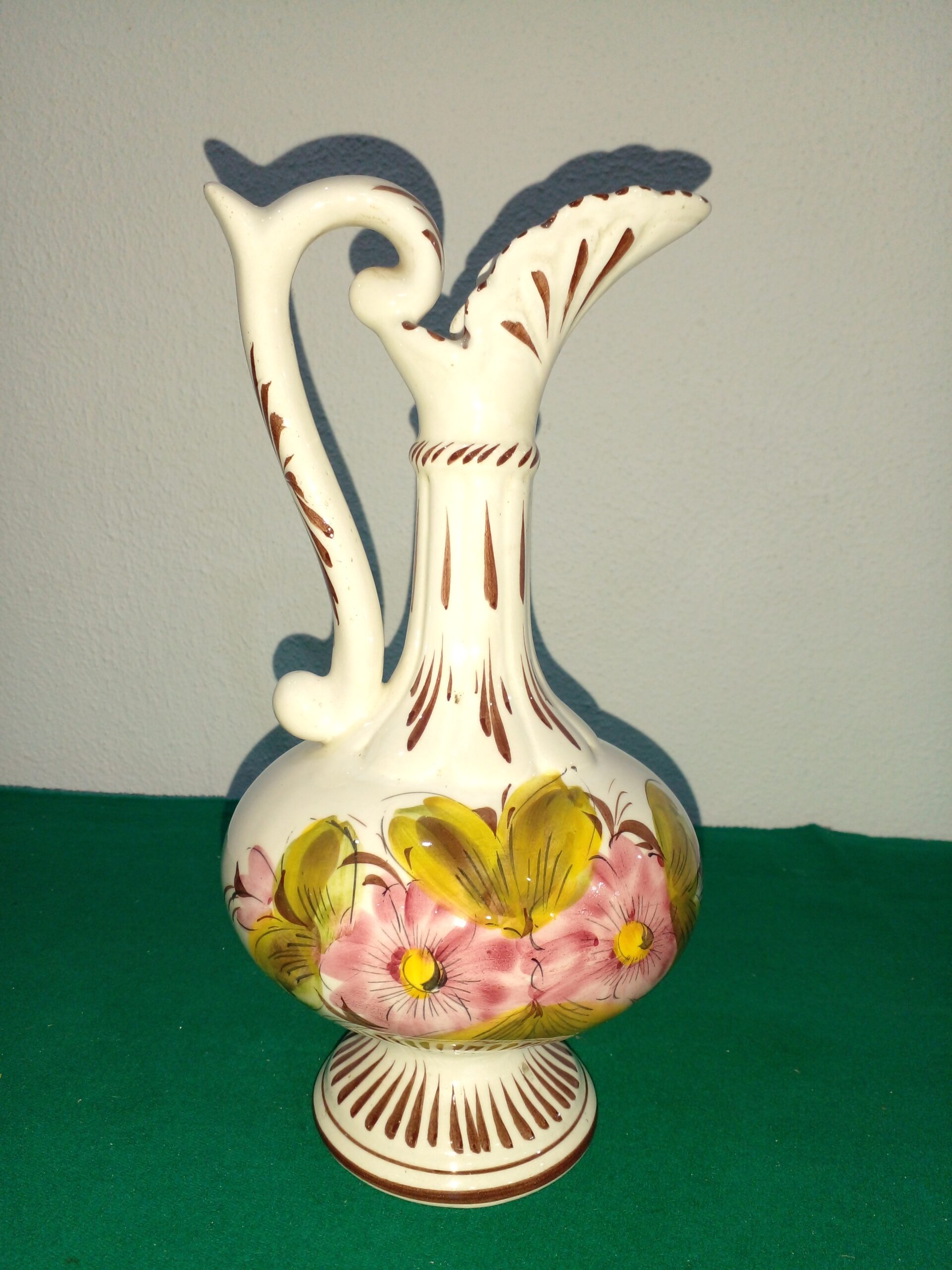 JARRA ANFORA CERAMICA ESMALTADA MOTIVOS FLORALES. COD: 105725 - Image 3