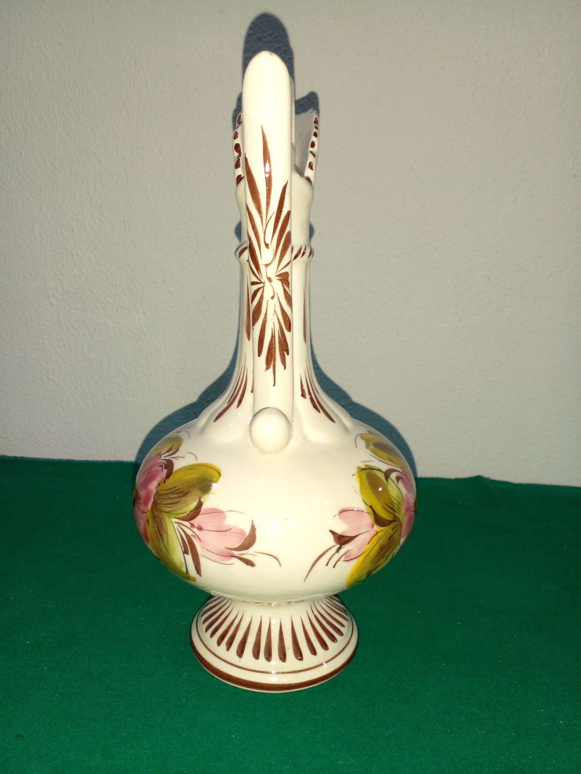 JARRA ANFORA CERAMICA ESMALTADA MOTIVOS FLORALES. COD: 105725 - Image 7
