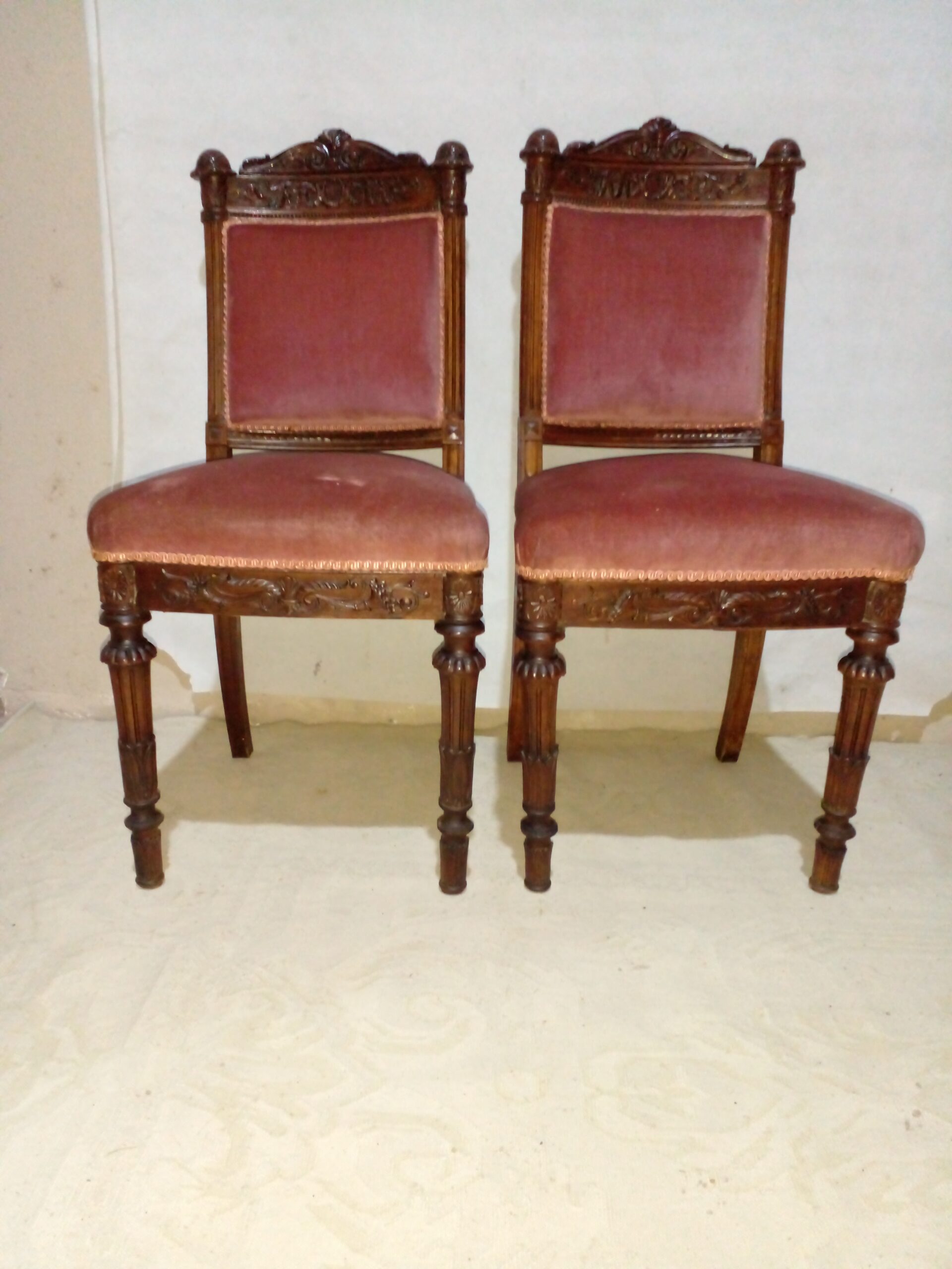 SILLA ANTIGUA ESTILO FRANCES ROCOCÓ TAPIZADA PANA DIOR COLECCION. COD: 106509 - Image 4