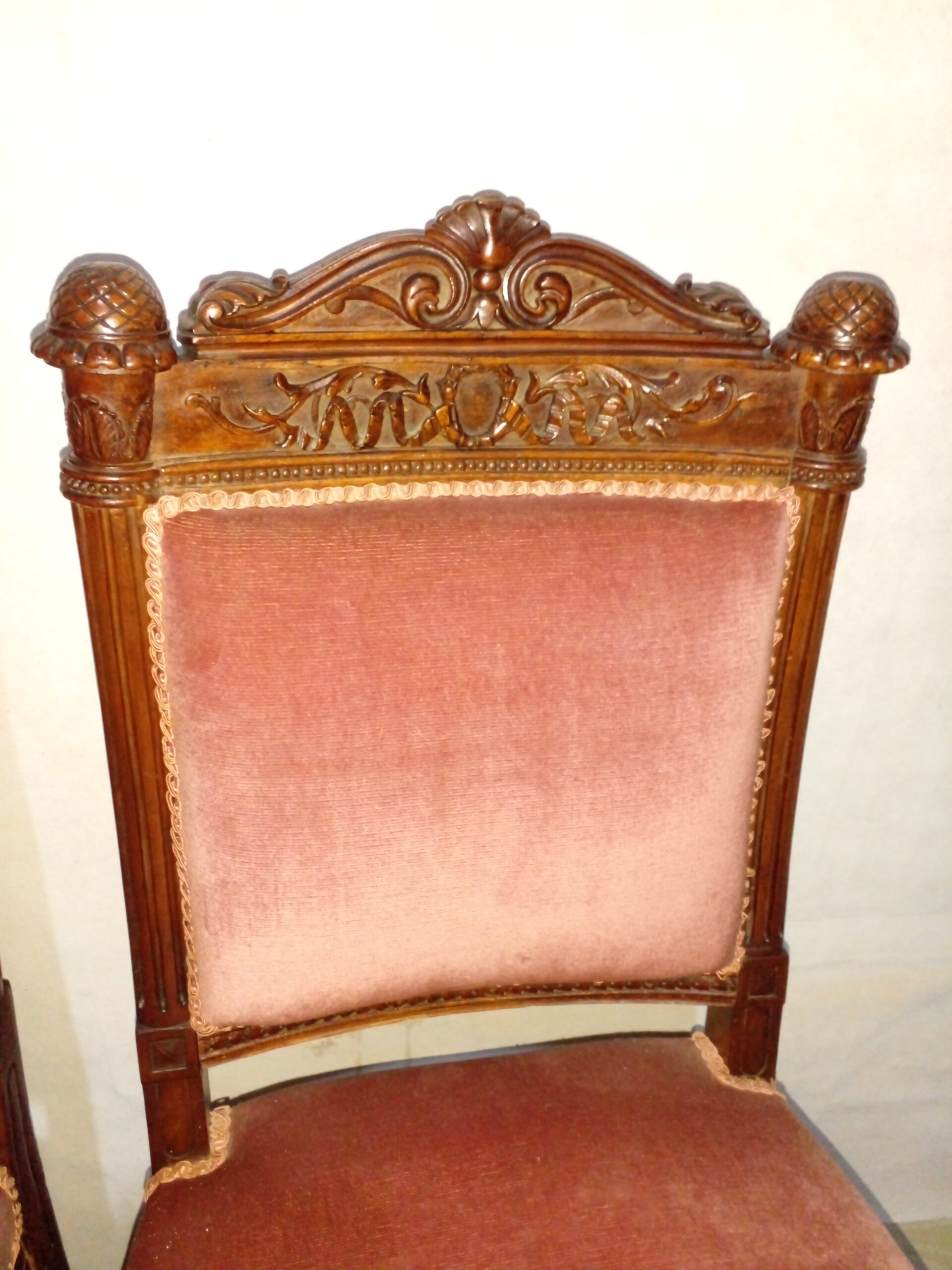 SILLA ANTIGUA ESTILO FRANCES ROCOCÓ TAPIZADA PANA DIOR COLECCION. COD: 106509 - Image 7