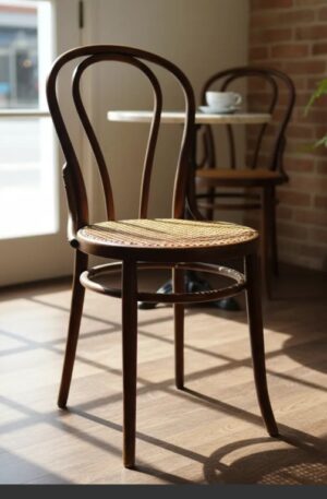 SILLA THONET ANTIGUA ORIGINAL MADERA DE HAYA CON ESTERILLA VEGETAL. COD: 105705