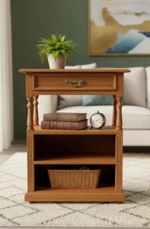 MUEBLE DE ROBLE CEREJEIRA ESTILO INGLES IDEAL MESA DE LUZ O MUEBLE AUXILIAR. COD: 106210