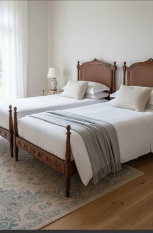 CAMA DE UNA PLAZA ESTILO INGLES CON ESTERILLA VEGETAL PAR DE CAMAS INGLES. COD: 106802
