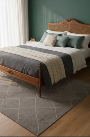 CAMA DE DOS PLAZAS ESTILO INGLES CON ESTERILLA VEGETAL. COD: 106803