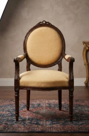 SILLON ANTIGUO ESTILO FRANCES LUIS XVI - SILLON DE SALA O DORMITORIO - COD: 107006