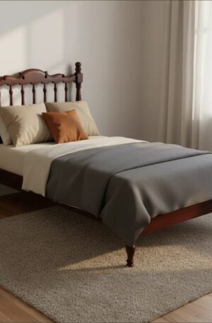 CAMA DE UNA PLAZA ESTILO INGLES CAOBA PAR DE CAMAS INGLESAS. COD: 107704