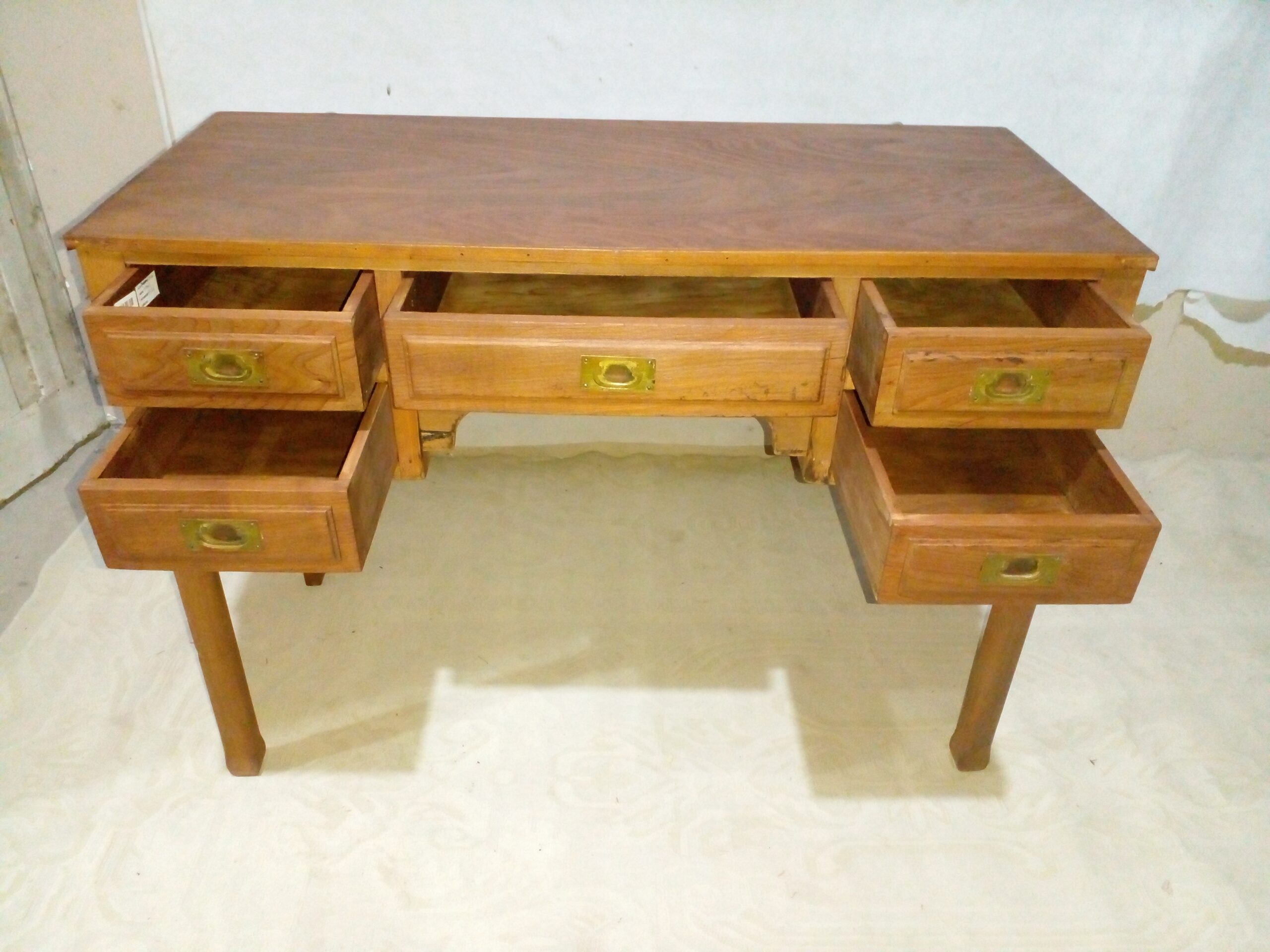 ESCRITORIO ANTIGUO 5 CAJONES MADERA LAVADA. COD: 106512 - Imagen 10