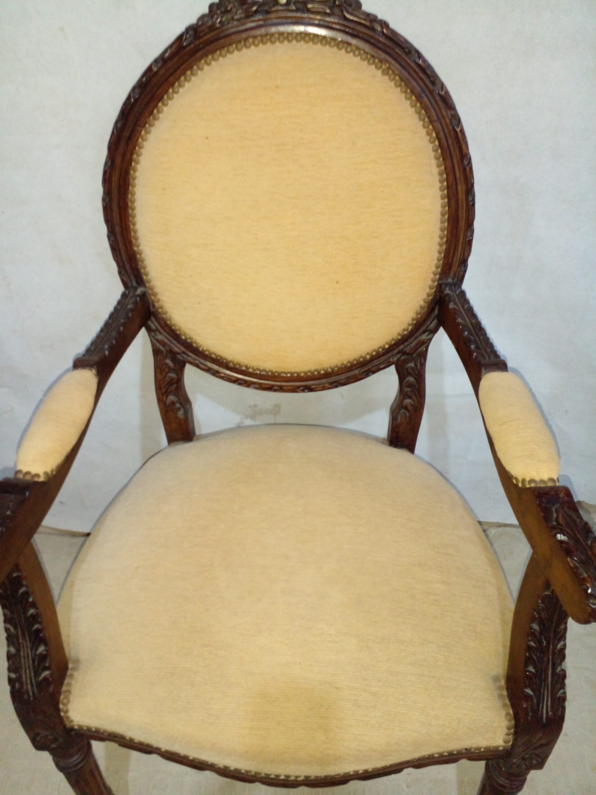 SILLON ANTIGUO ESTILO FRANCES LUIS XVI - SILLON DE SALA O DORMITORIO - COD: 107006 - Imagen 6