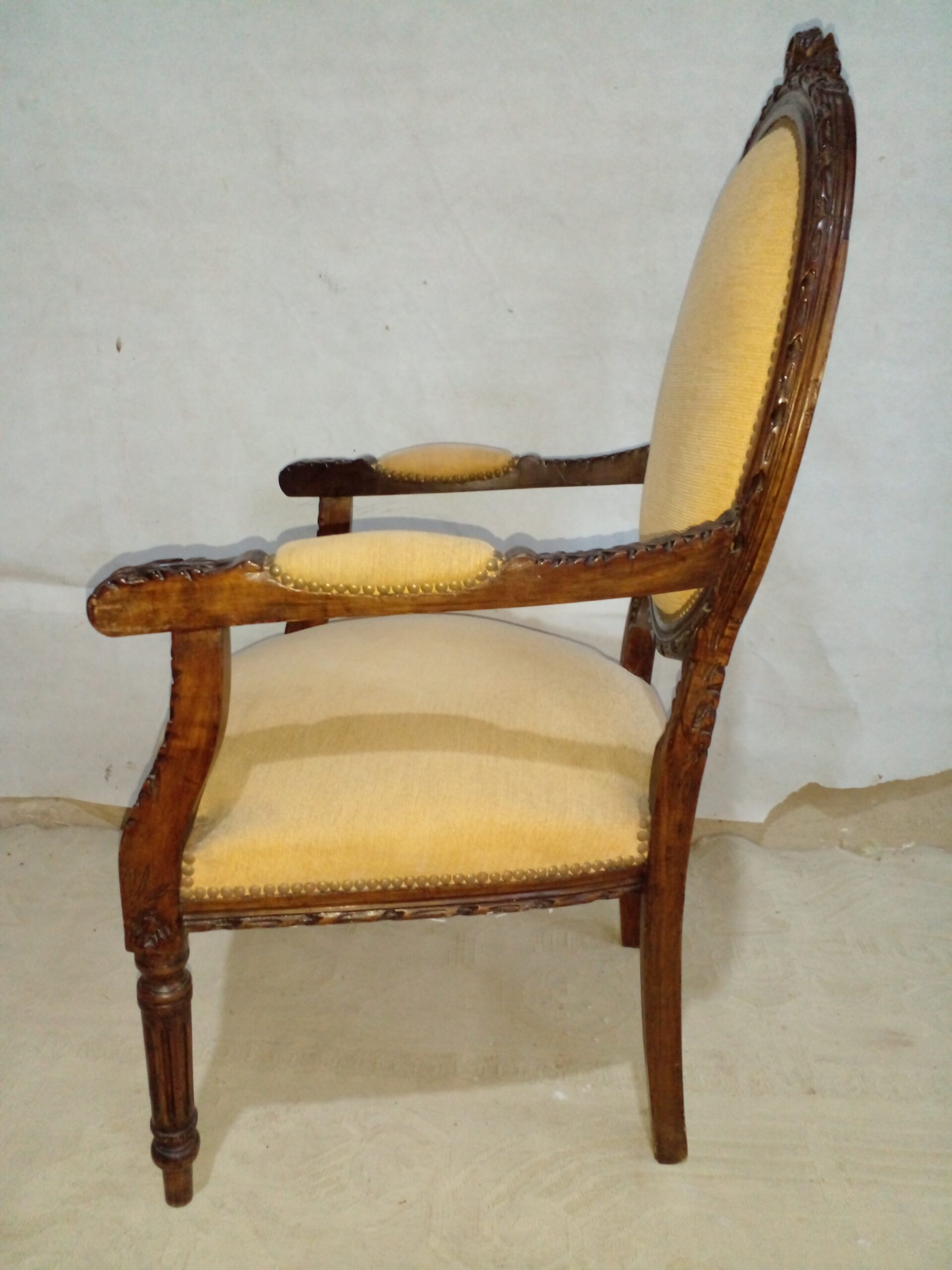 SILLON ANTIGUO ESTILO FRANCES LUIS XVI - SILLON DE SALA O DORMITORIO - COD: 107006 - Imagen 8