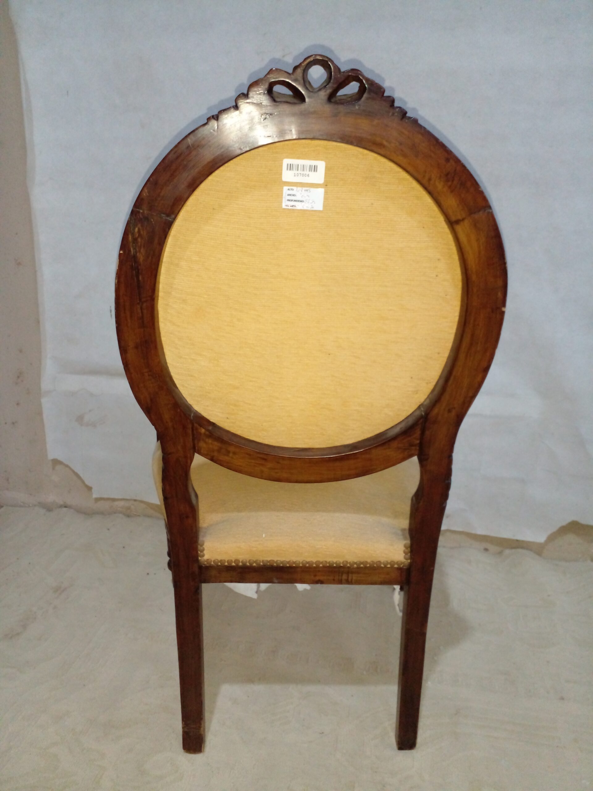 SILLON ANTIGUO ESTILO FRANCES LUIS XVI - SILLON DE SALA O DORMITORIO - COD: 107006 - Imagen 9