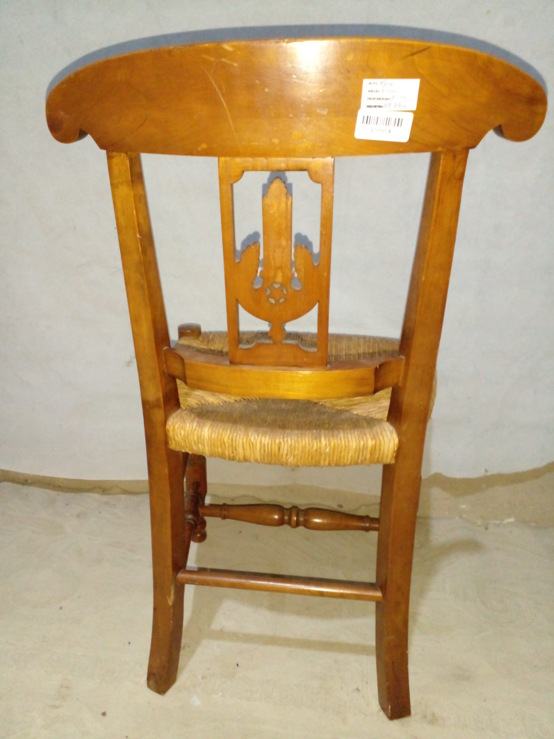 SILLA DE COMEDOR ESTILO CAMPO ASIENTO JUNCO VEGETAL IMPECABLES. COD: 107004A - Imagen 11